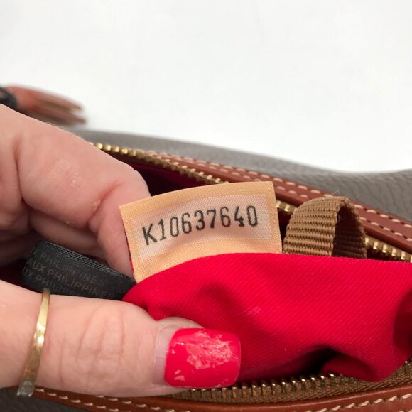 Dooney & Bourke Gray Pebbled Grain Leather Paige Sac Shoulder Bag - Picture 11 of 11